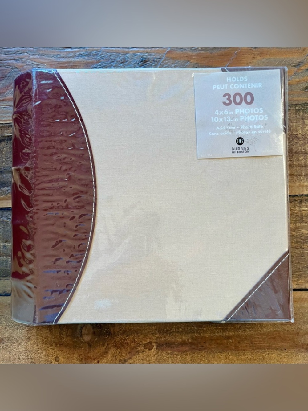 NWT Burnes Of Boston 300 Photo Album with Brown Accents